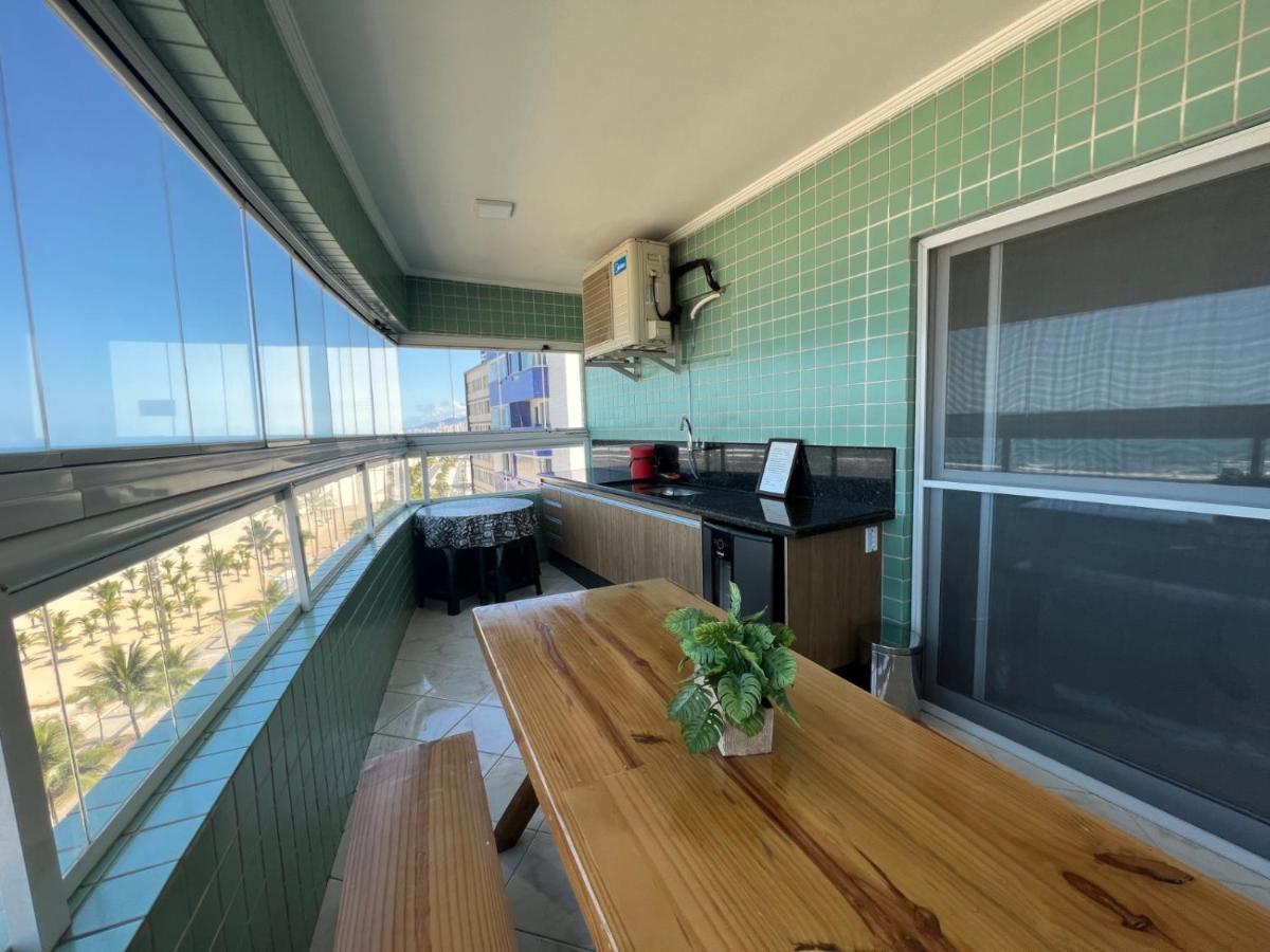Apartamento Guilhermina De Frente Para O Mar Praia Grande  Eksteriør bilde
