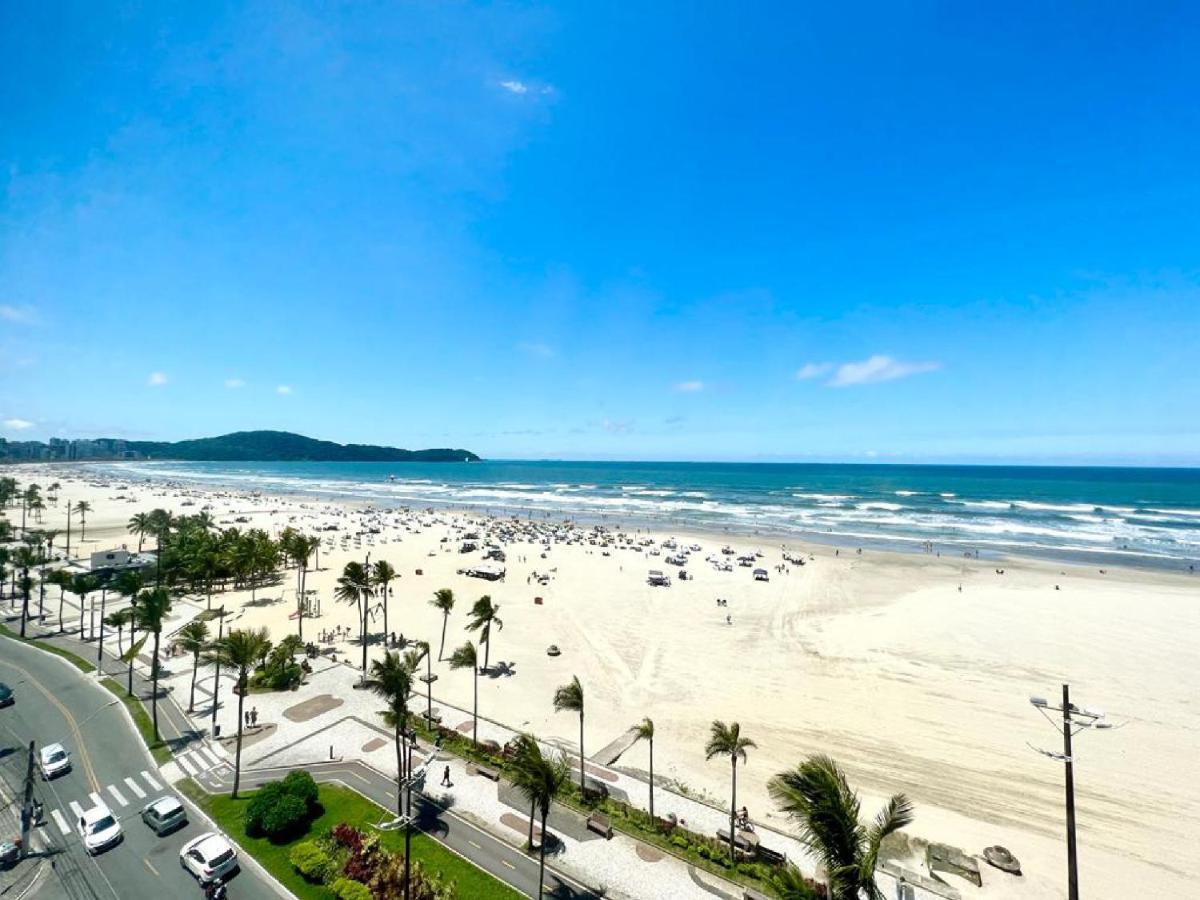 Apartamento Guilhermina De Frente Para O Mar Praia Grande  Eksteriør bilde