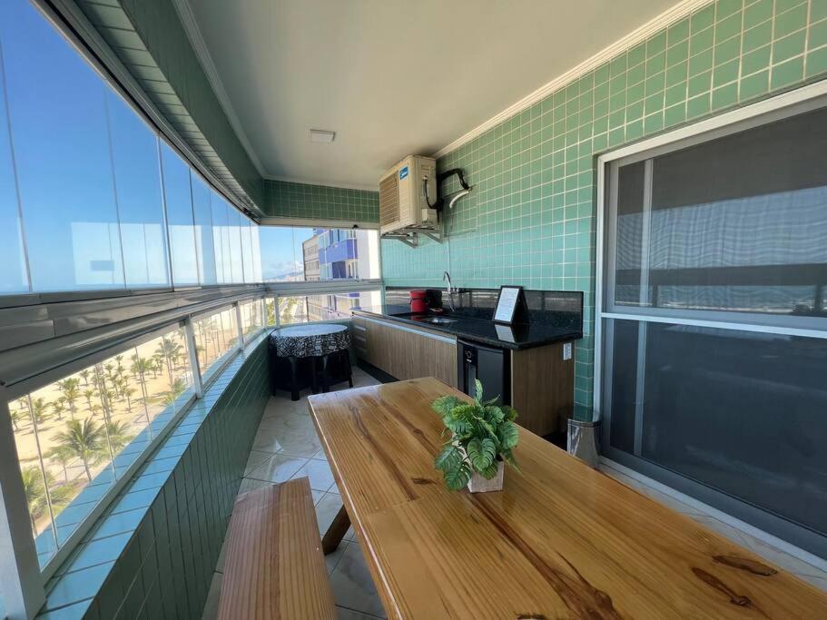 Apartamento Guilhermina De Frente Para O Mar Praia Grande  Eksteriør bilde